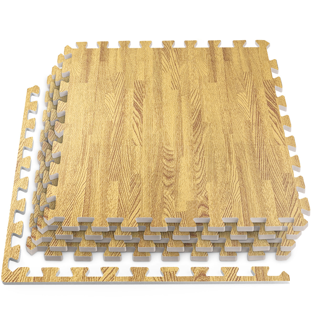 Medium Oak Foam Floor Tiles