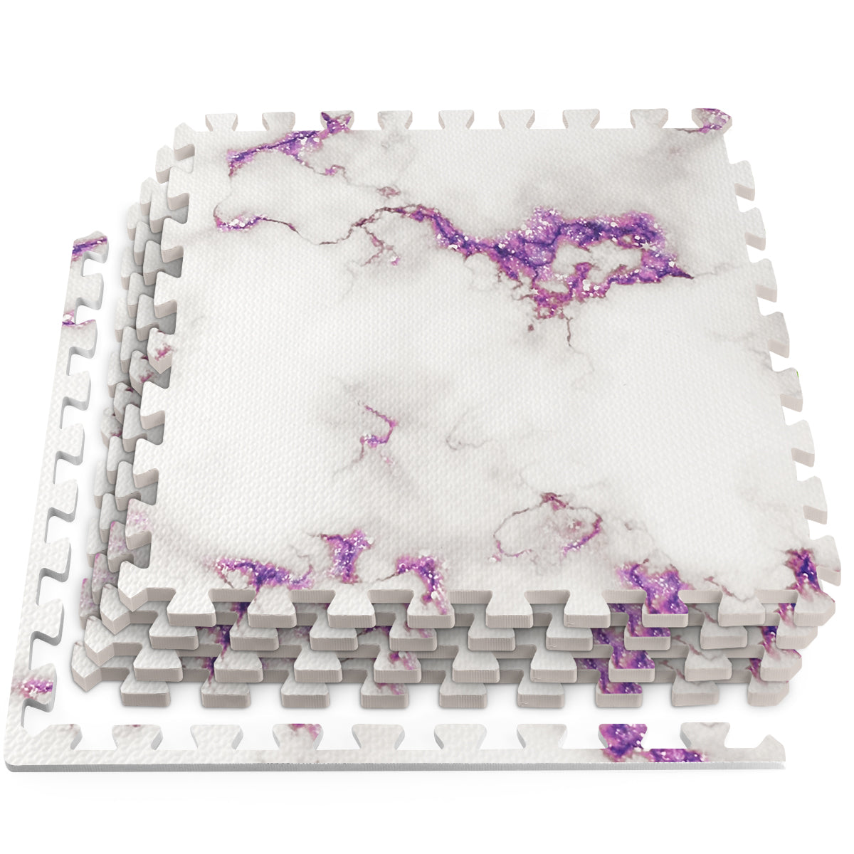 Purple Marble Foam Floor Tiles