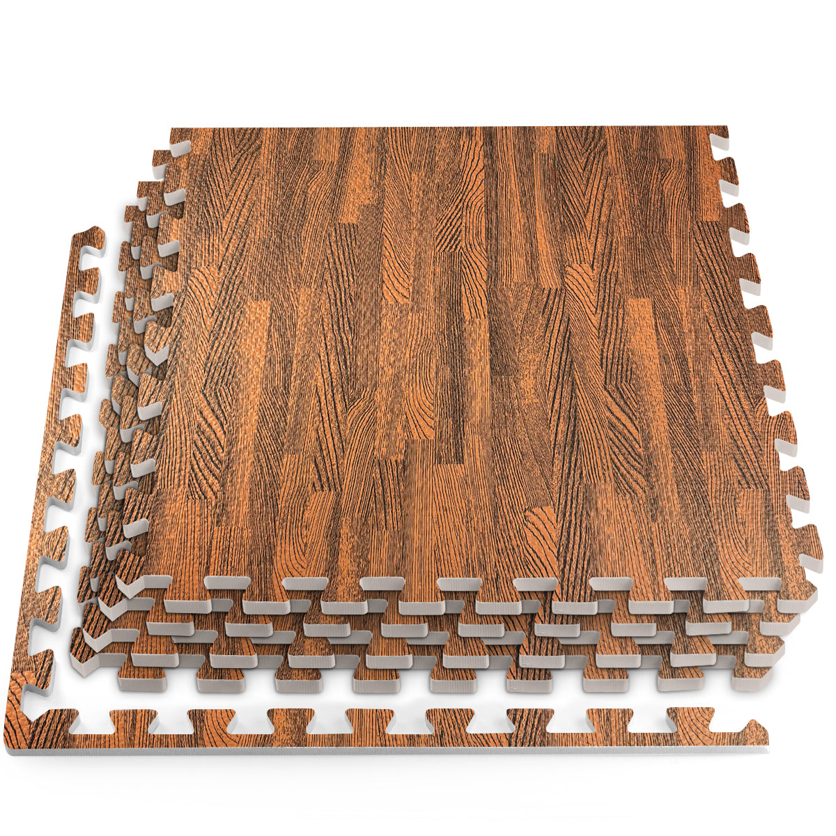 Dark Oak Foam Floor Tiles