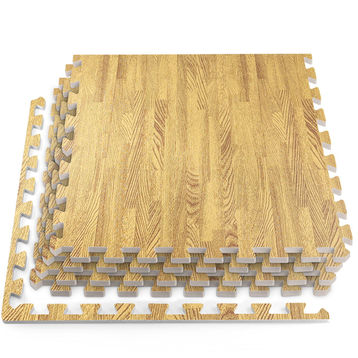 Medium Oak Foam Floor Tiles