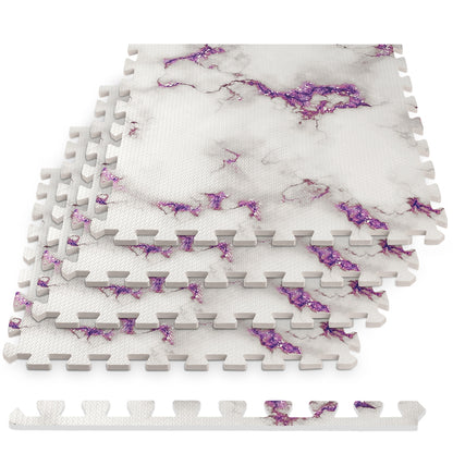 Purple Marble Foam Floor Tiles