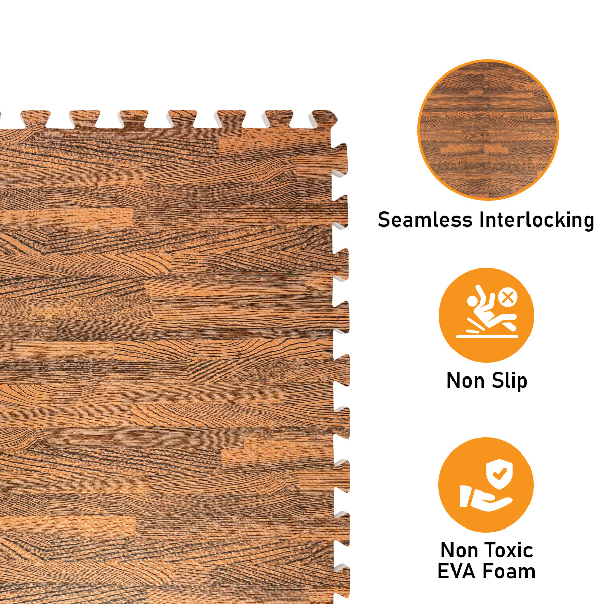 HomeCube USA 38 inch Thick Interlocking Wood 