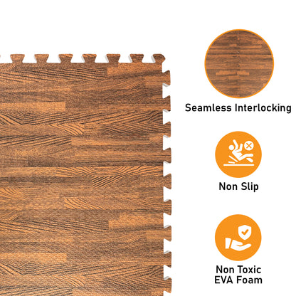 HomeCube USA 38 inch Thick Interlocking Wood 