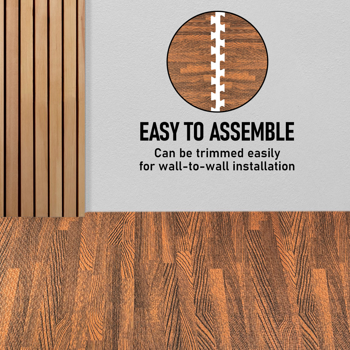 HomeCube USA 38 inch Thick Interlocking Wood 