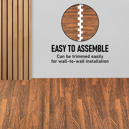 HomeCube USA 38 inch Thick Interlocking Wood 