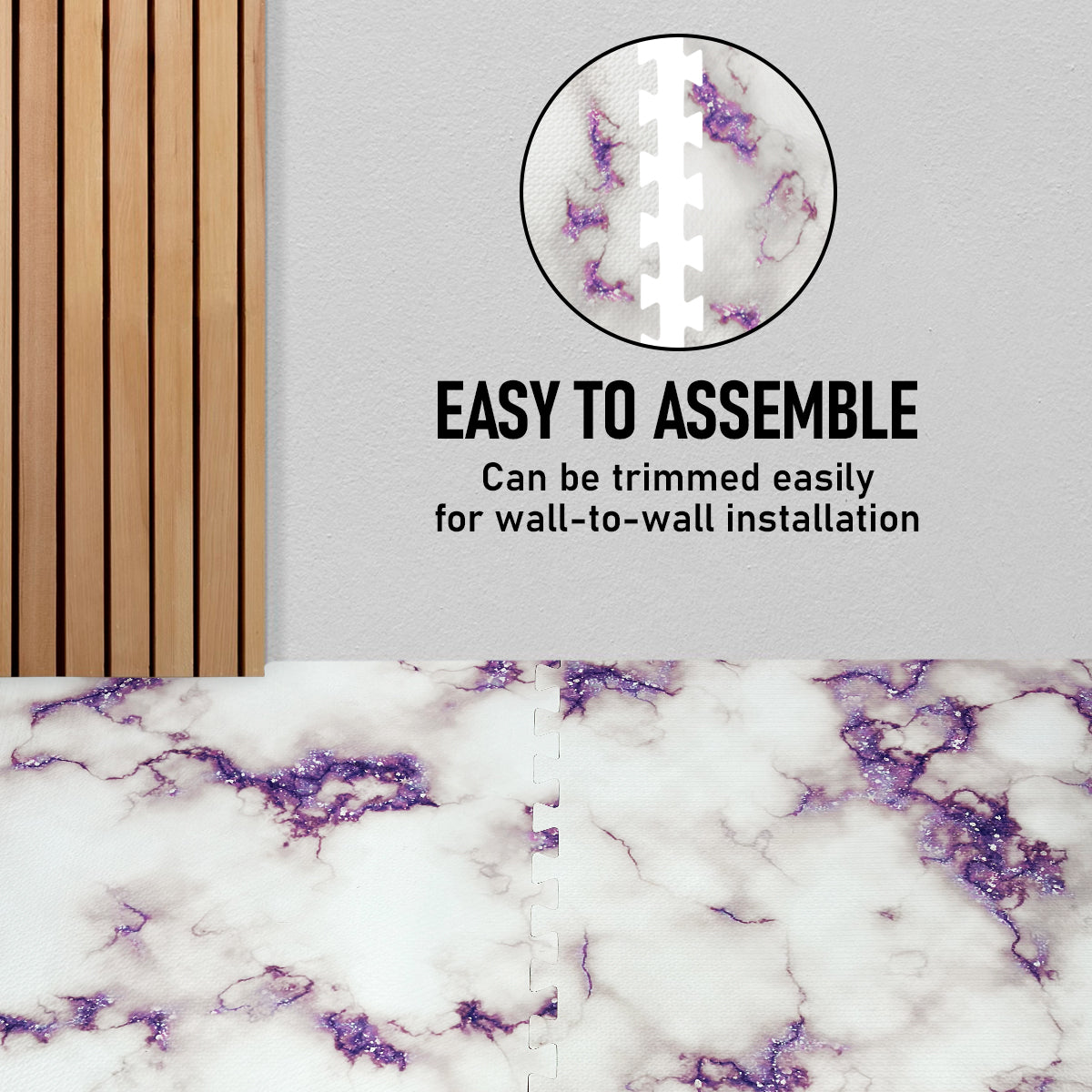 Purple Marble Foam Floor Tiles