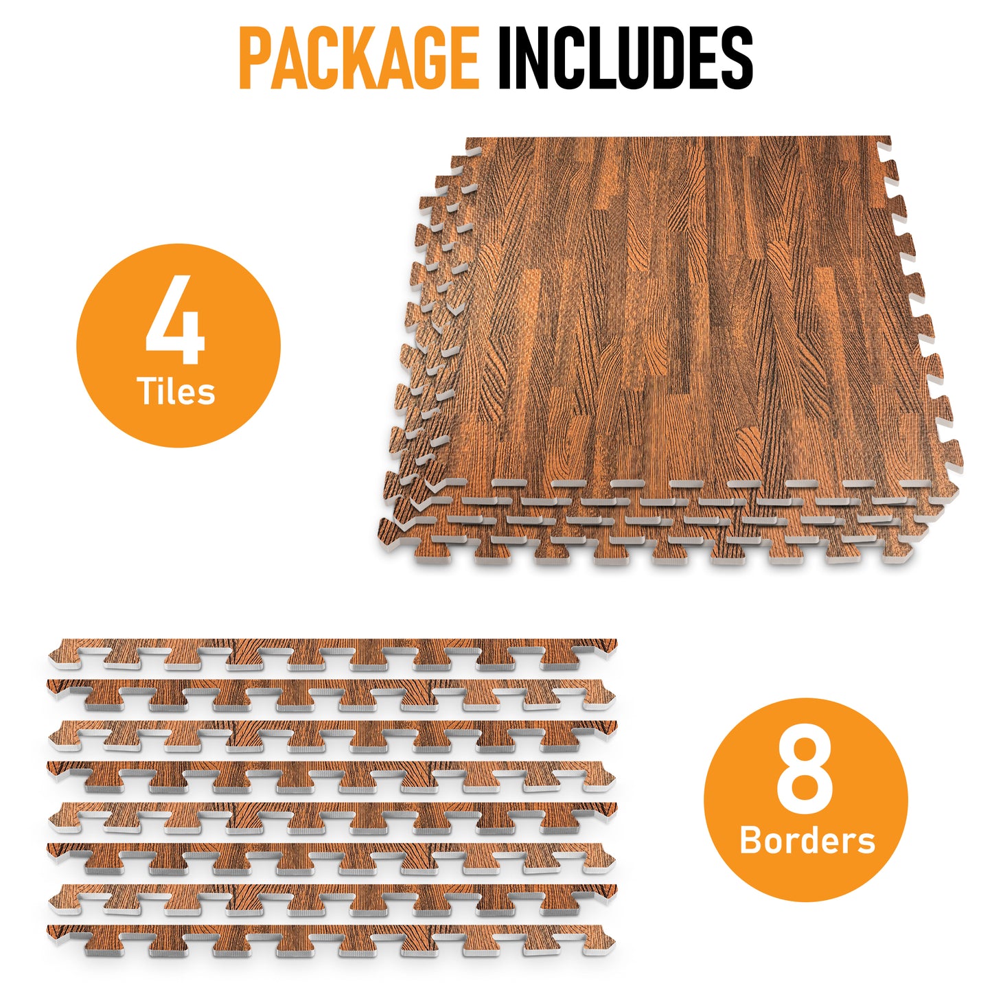 HomeCube USA 38 inch Thick Interlocking Wood 